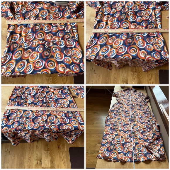 J MCLAUGHLIN NWT MOLLIE MOD ROSE MAXI DRESS SILK BLD RETRO Y2K MODERN POCKETS S - Picture 11 of 11